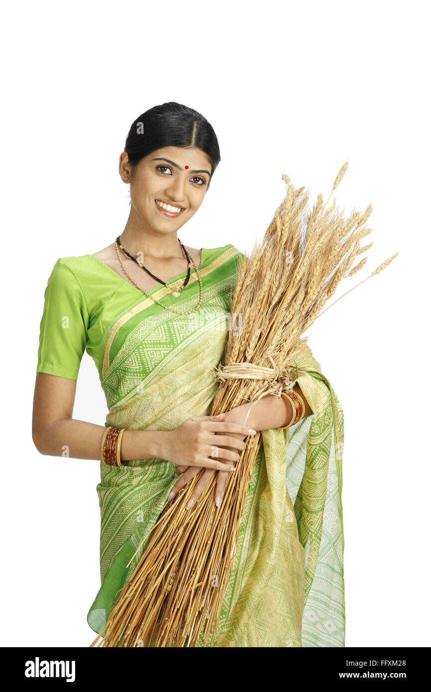 Young indian wife in rural hi-res stock photography and images - Alamy