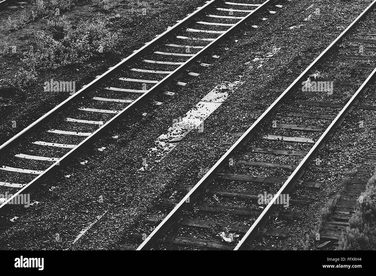 Railway tracks no people hires stock photography and images Alamy