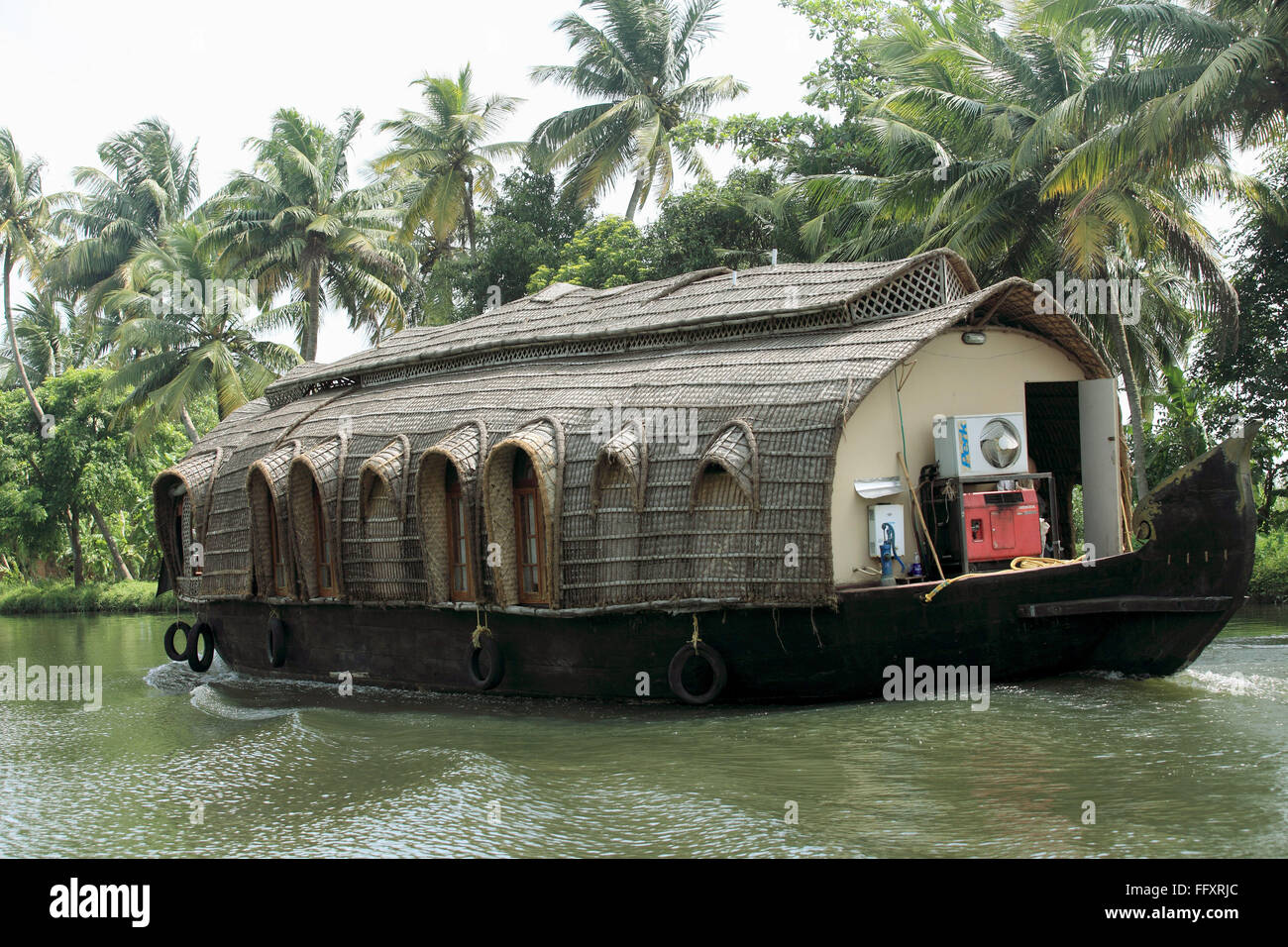 House boat at punnamada lake ; Alleppey ; Alappuzha ; Kerala ; India Stock Photo