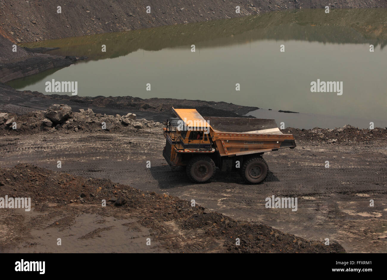 Open cast coal mines of the Mahanadi Coal Fields Limited at Jharsuguda Orissa India Stock Photo
