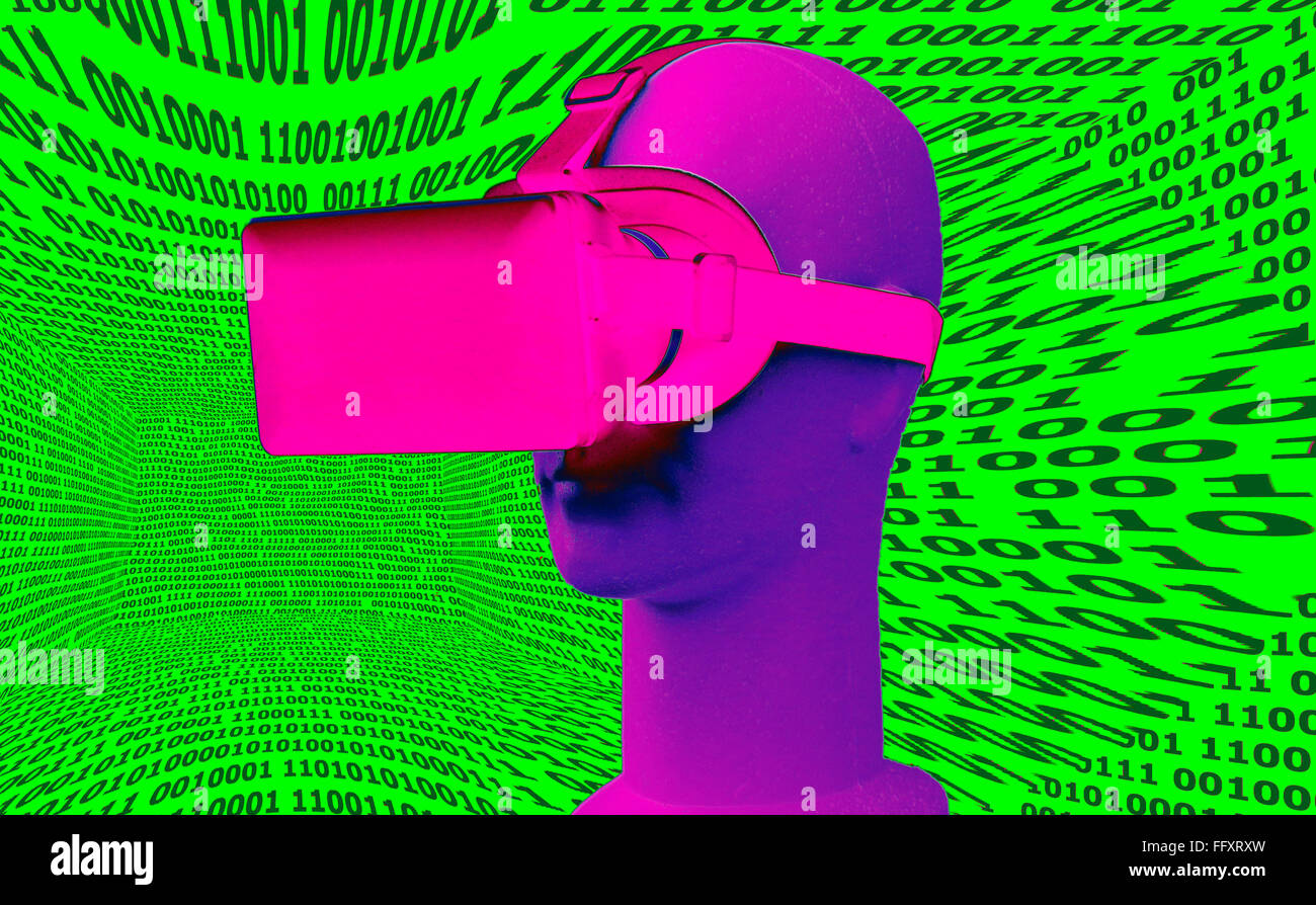 Symbolbild VR/ Virtuelle Realitaet - Datenbrille. Stock Photo