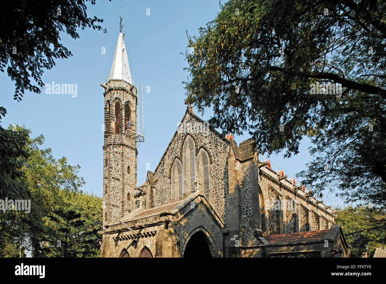 St. Paul church in 1866 as St. Chappell in Paris , Pune , Maharashtra , India Stock Photo