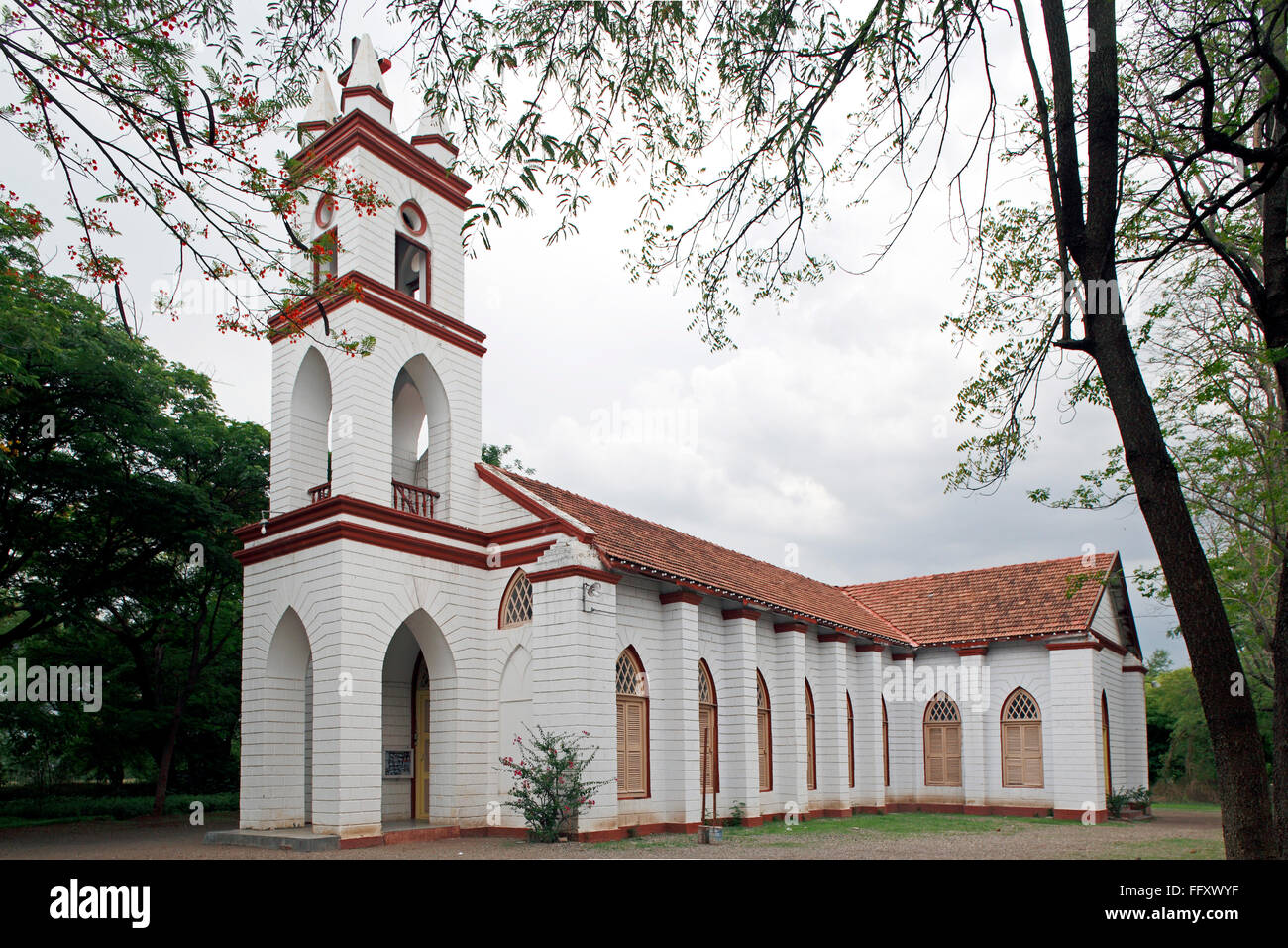 Old British Raj church at Ahmednagar , Maharashtra , India Stock Photo