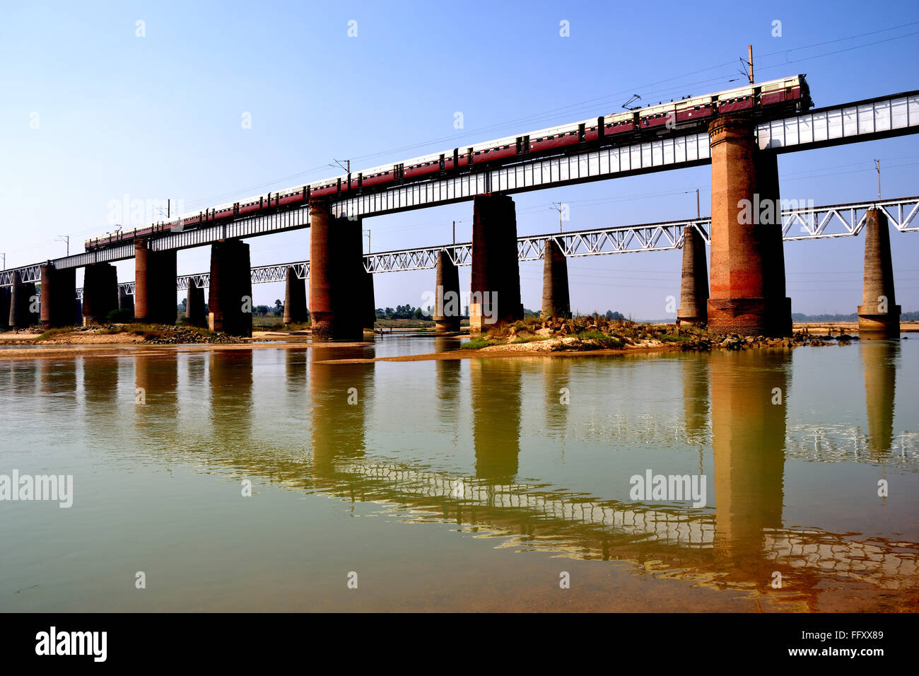 Pattern of Railway Bridge Stock Photo