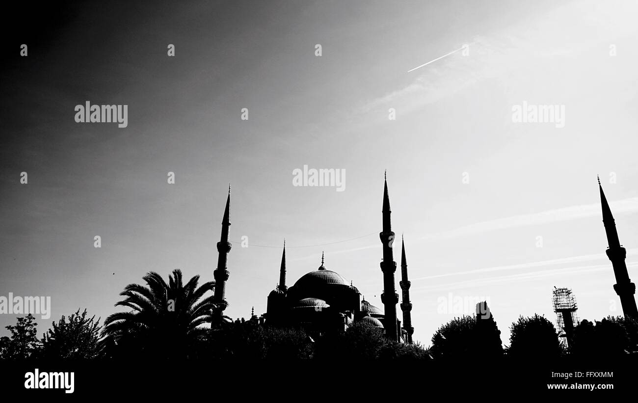 Sultan Ahmed Mosque Against Sky Stock Photo