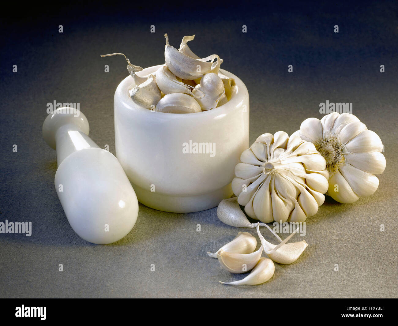 Spices , Bulb Crop or garlic used for adding flavour in cooking Stock Photo
