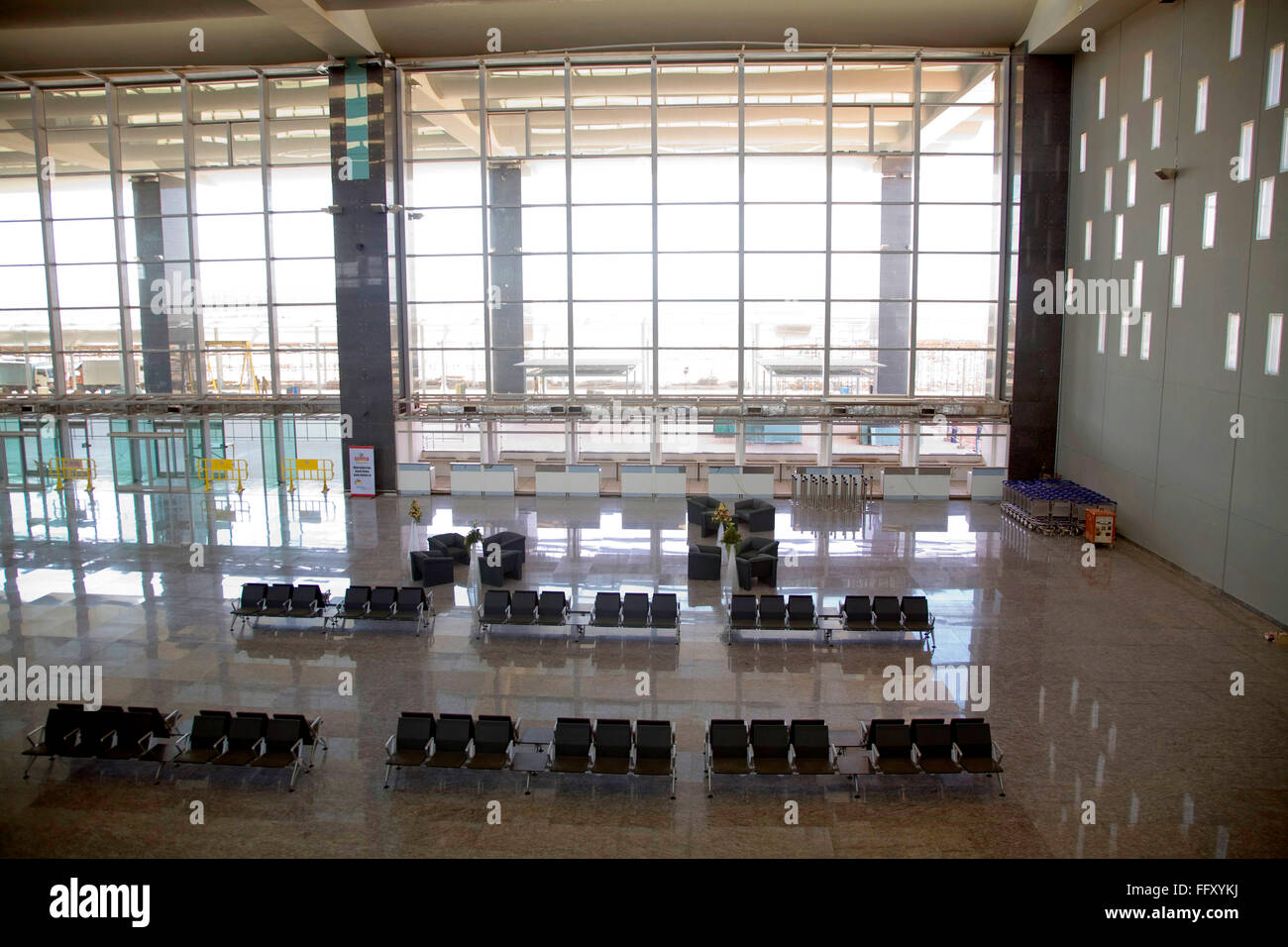 Interior of airport huge infra structure of Bengaluru international airport , Bangalore , Karnataka , India Stock Photo
