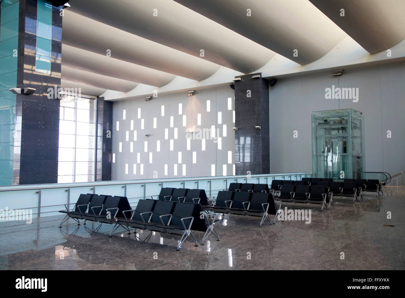 Interior of airport huge infra structure of Bengaluru international airport , Bangalore , Karnataka , India Stock Photo
