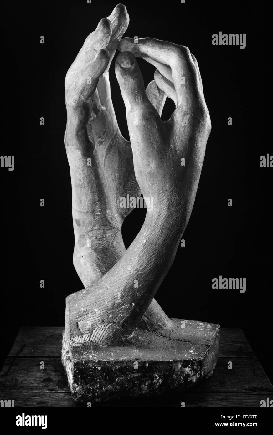 RODIN THE CATHEDRAL. /n'La Cathedral.' Marble sculpture by Auguste Rodin, late 19th century