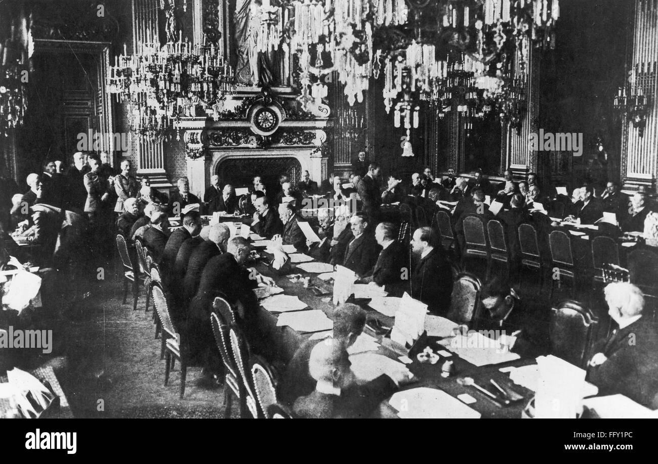 WWI TREATY NEGOTIATIONS. /nMeeting at the French Ministry of Foreign