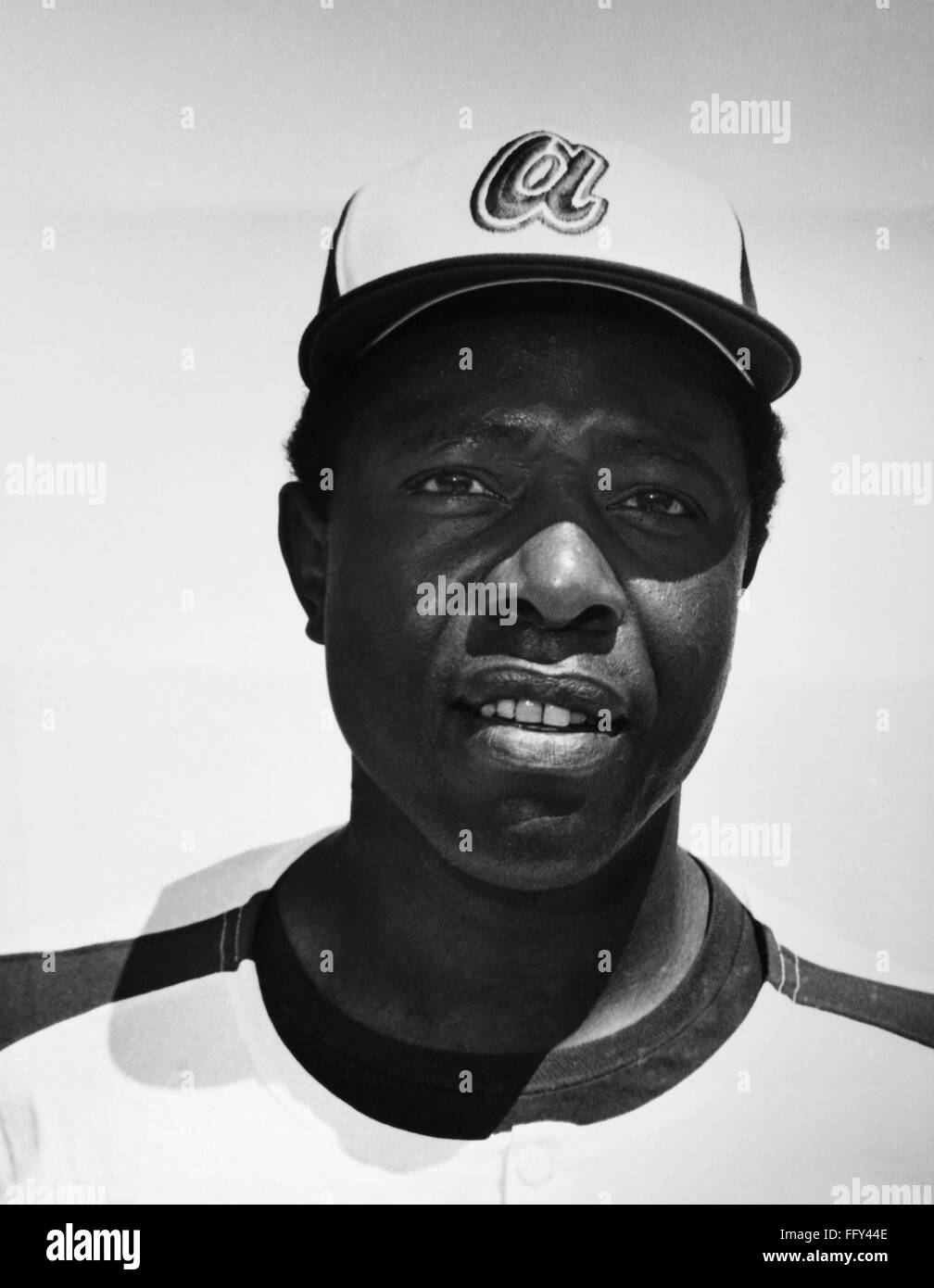 HANK AARON (1934 ). /nAmerican baseball player. Photographed during spring training as a member