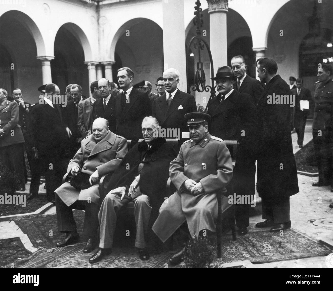 YALTA CONFERENCE, 1945. /nAllied leaders photographed at the Livadia