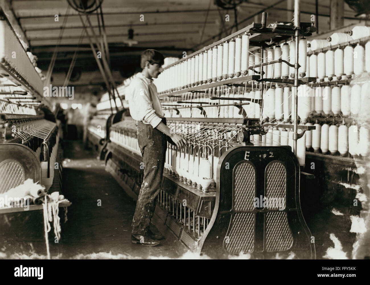 TEXTILE MILL, 1908. /nA warper at his machine at the Catawba Cotton