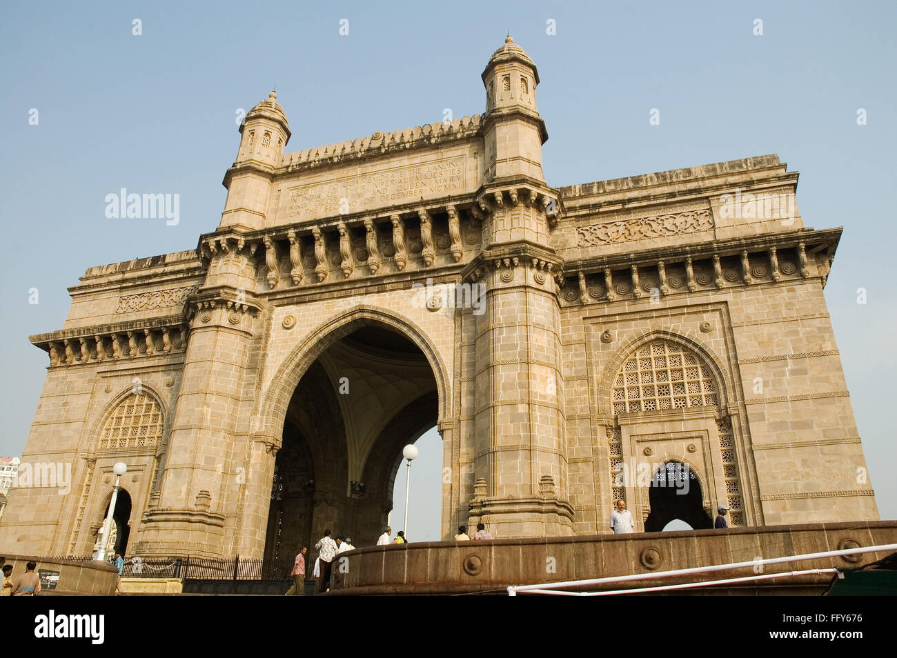 Gateway of India from sea side at Apollo Bunder at Bombay Mumbai ,  Maharashtra , India Stock Photo