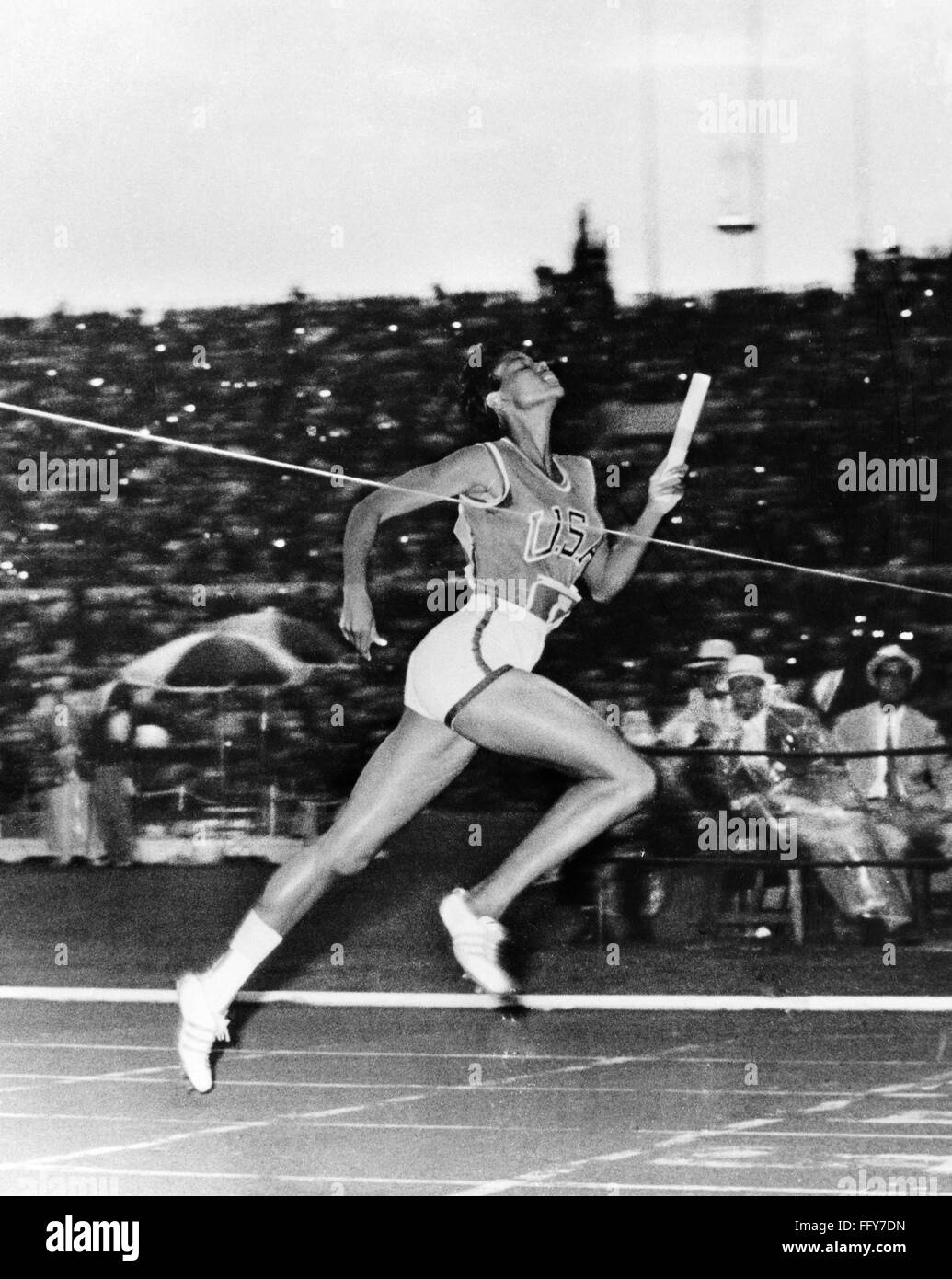 WILMA RUDOLPH (19401994). /nAmerican track and field athlete. Crossing