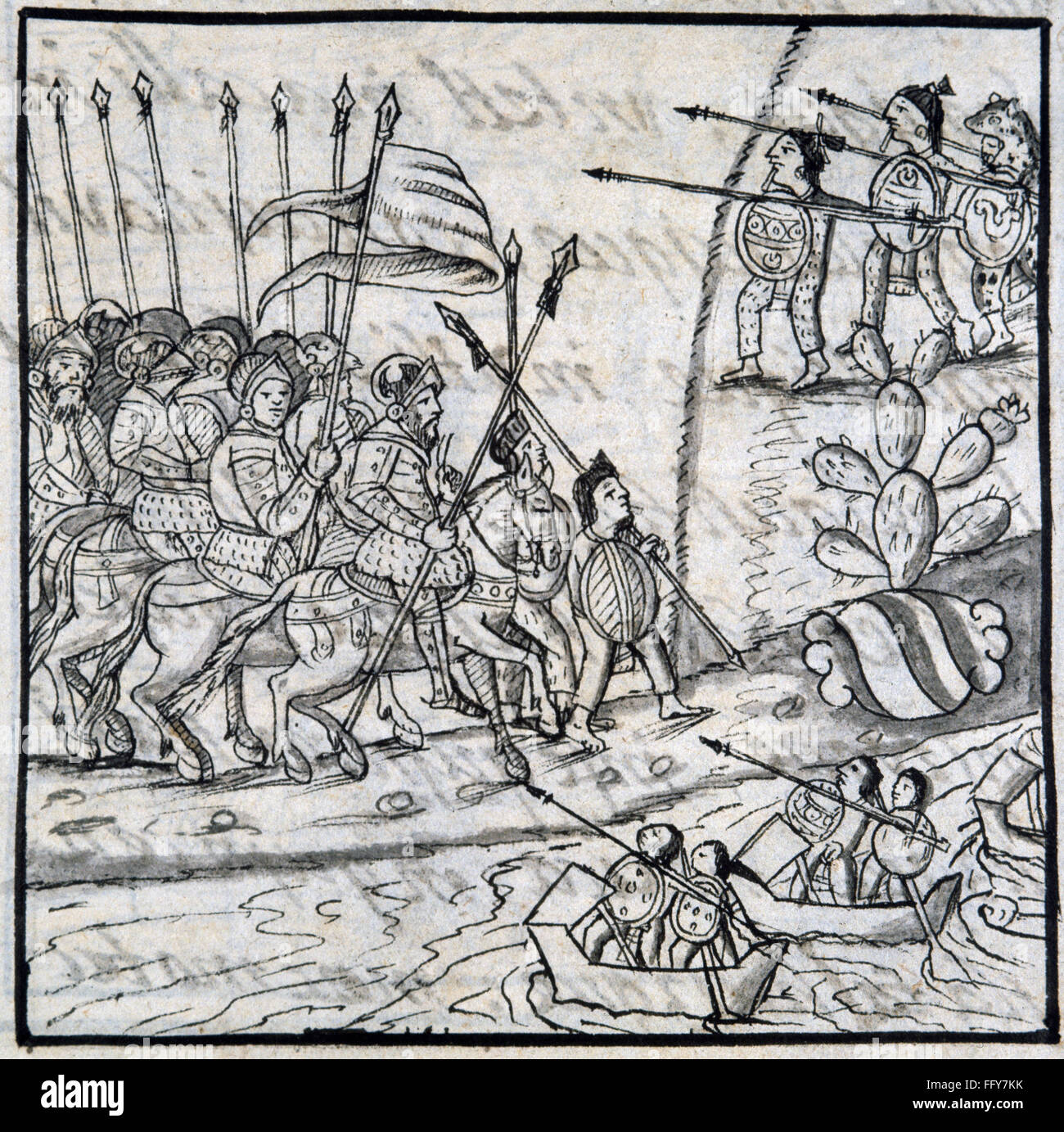 MEXICO: SPANISH CONQUEST. /nHernando Cortes and his army