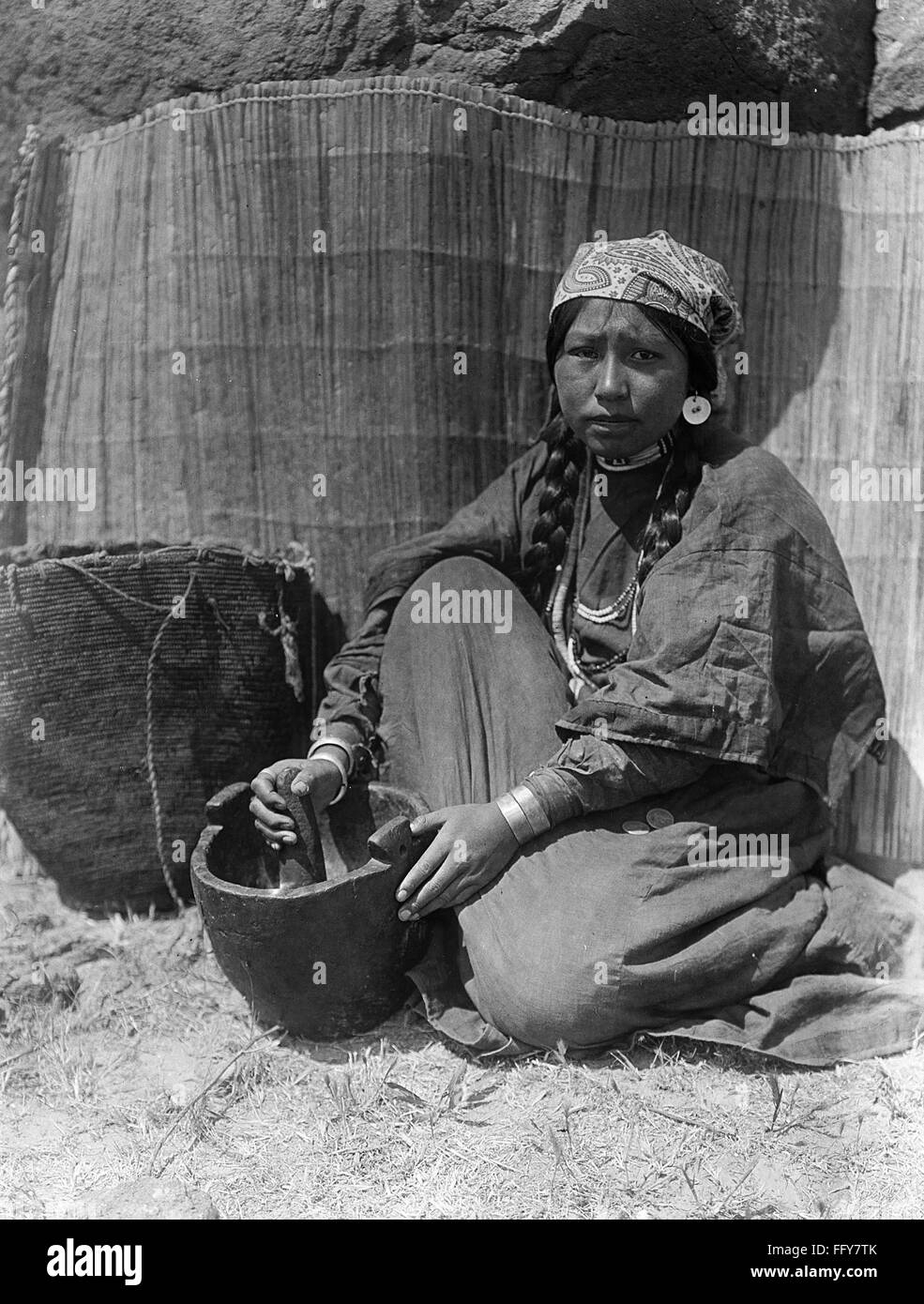 CURTIS WISHRAM WOMAN. /nA Wishram Native American woman in Washington