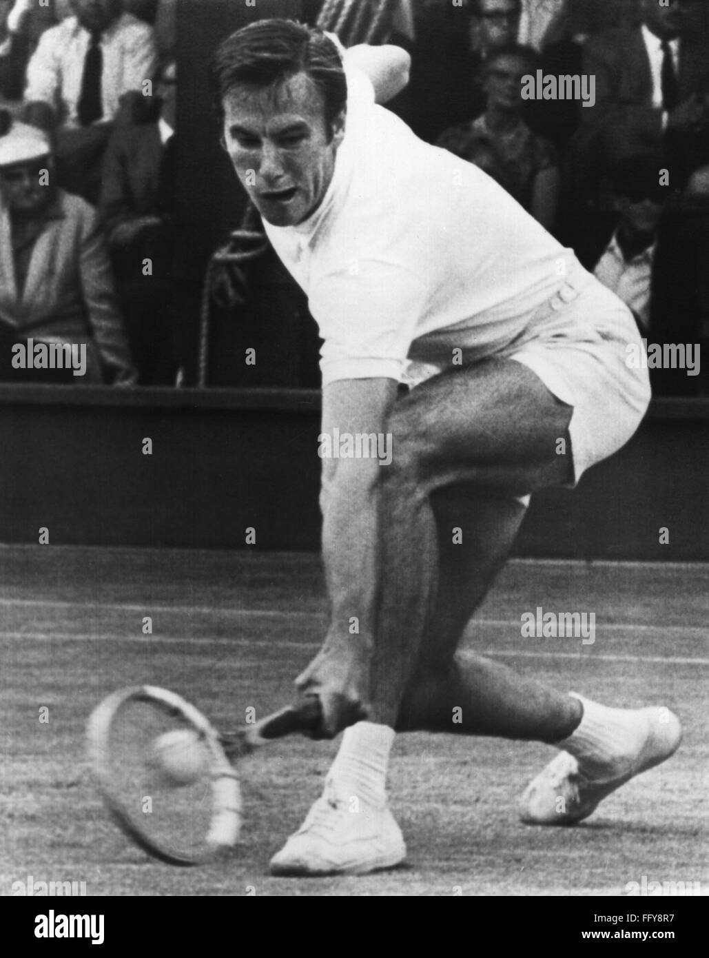 NIKOLA 'NIKI' PILIC (1939- ). /nCroatian tennis player. Pilic returns a  ball to Roy Emerson during their fourth round match in men's singles at  Wimbledon, 1 July 1967 Stock Photo - Alamy