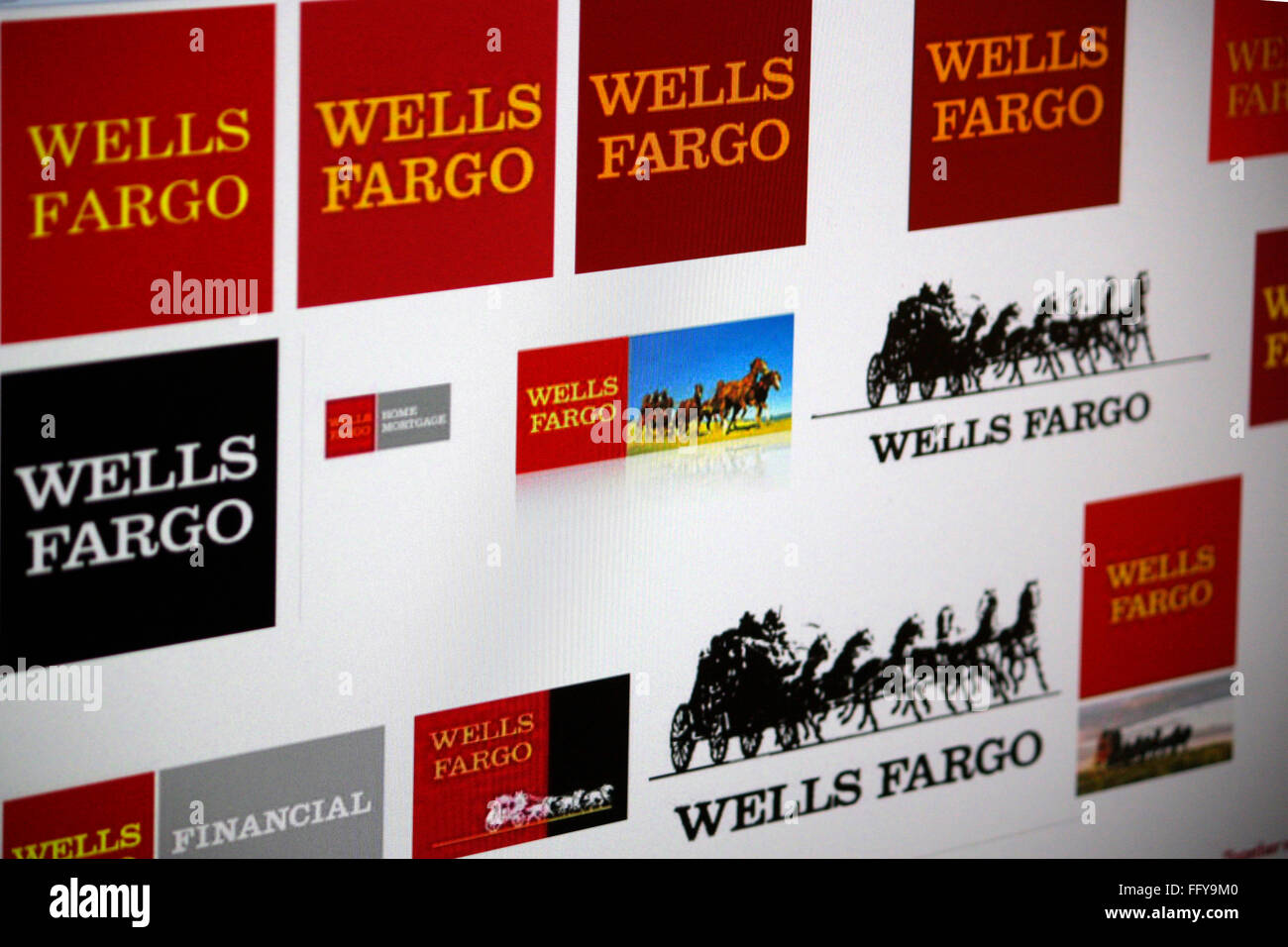 Markenname: 'Wells Fargo'. Stock Photo