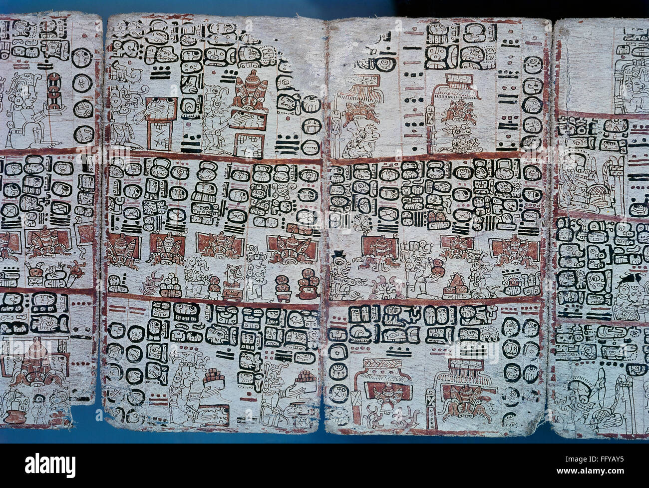 MAYAN CODEX, 16TH CENTURY. /nDetail from the 16th century Madrid Codex ...