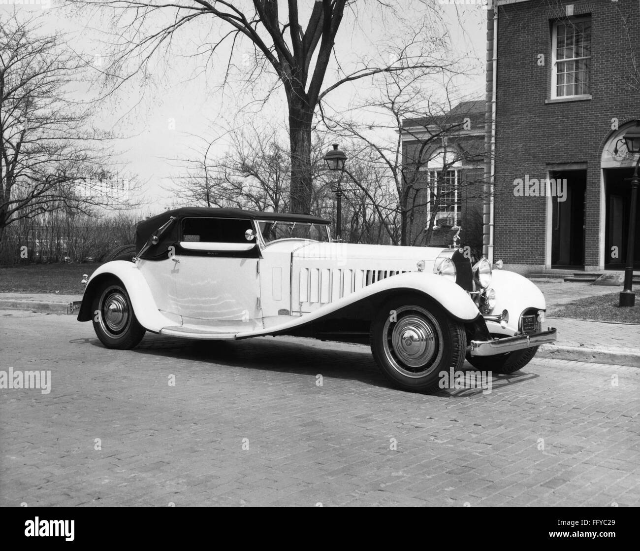 BUGATTI ROYALE, 1930. /nA 1930 Bugatti Type 41, known as the Royale. Stock Photo