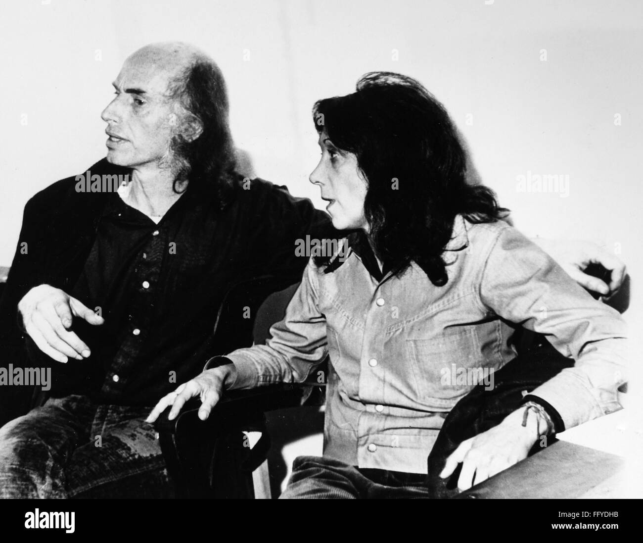 JULIAN BECK (1925-1985). /nAmerican actor, director, poet, and painter. Photographed with his wife, Judith Malina, while detained at the police station in Ouro Preto, Brazil, following a drug raid on a party, 7 March 1971. Stock Photo