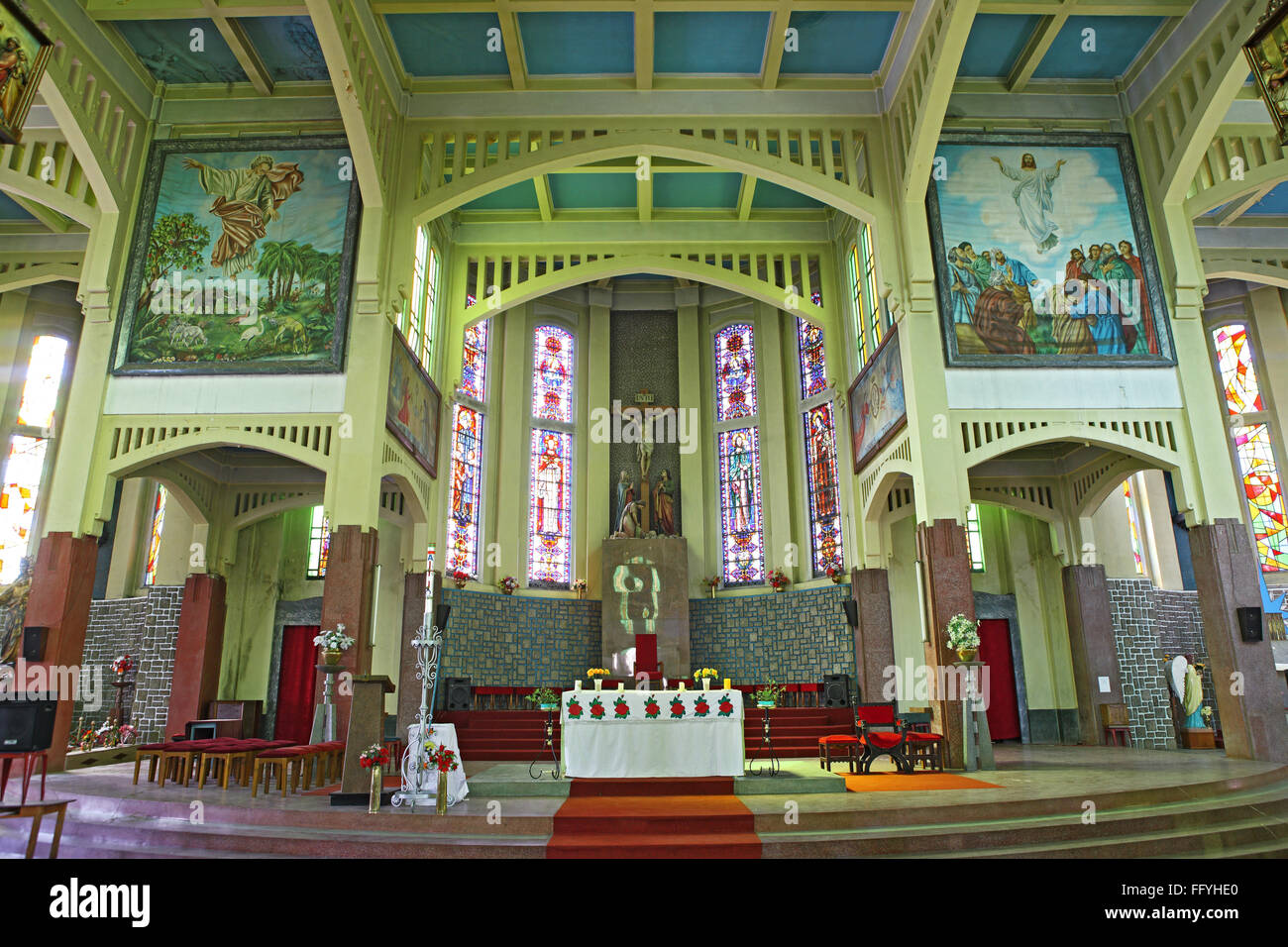 Interior church shillong meghalaya india hires stock photography and