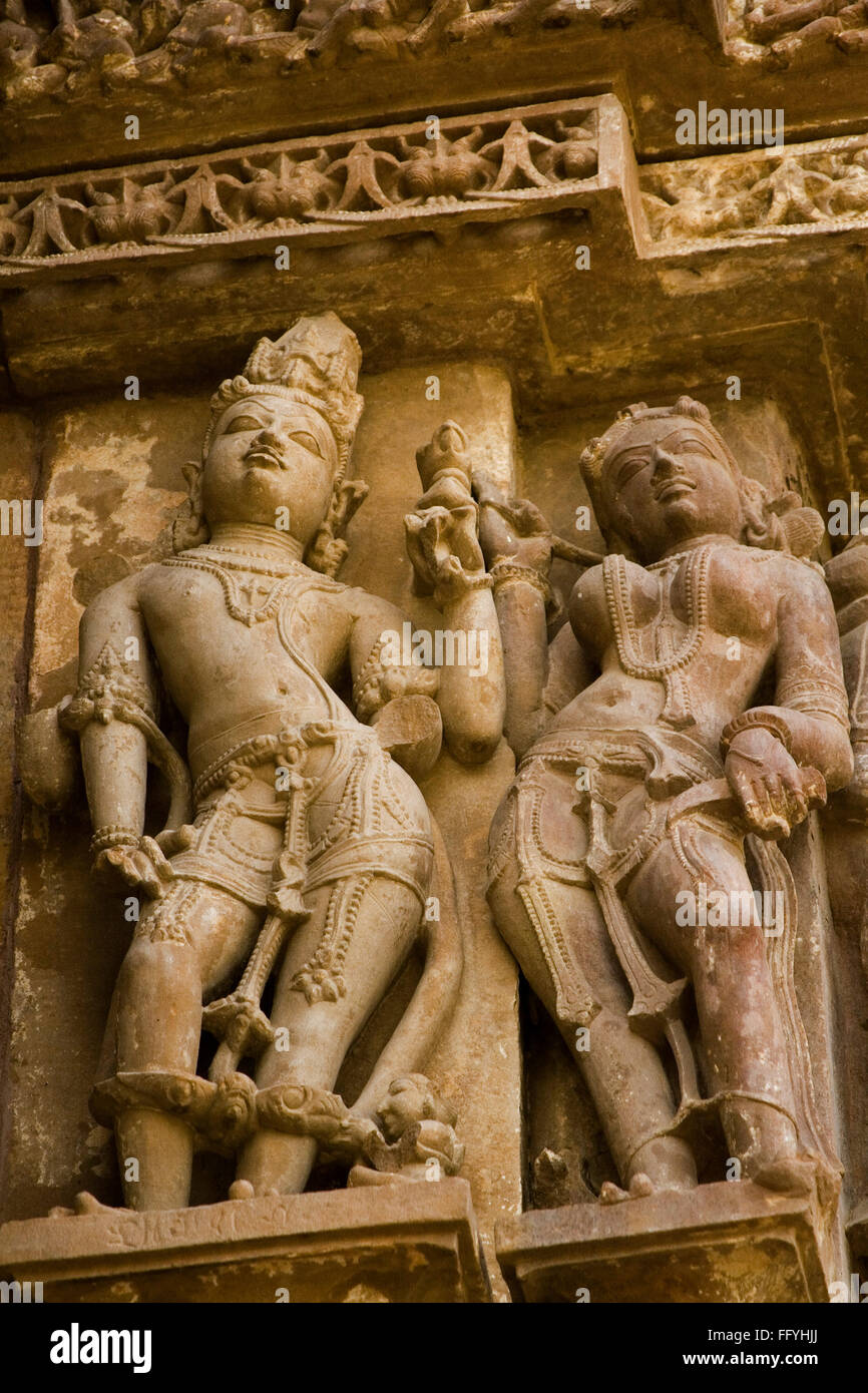 Sculpture of Vishwanath temple at Khajuraho , Madhya Pradesh , India