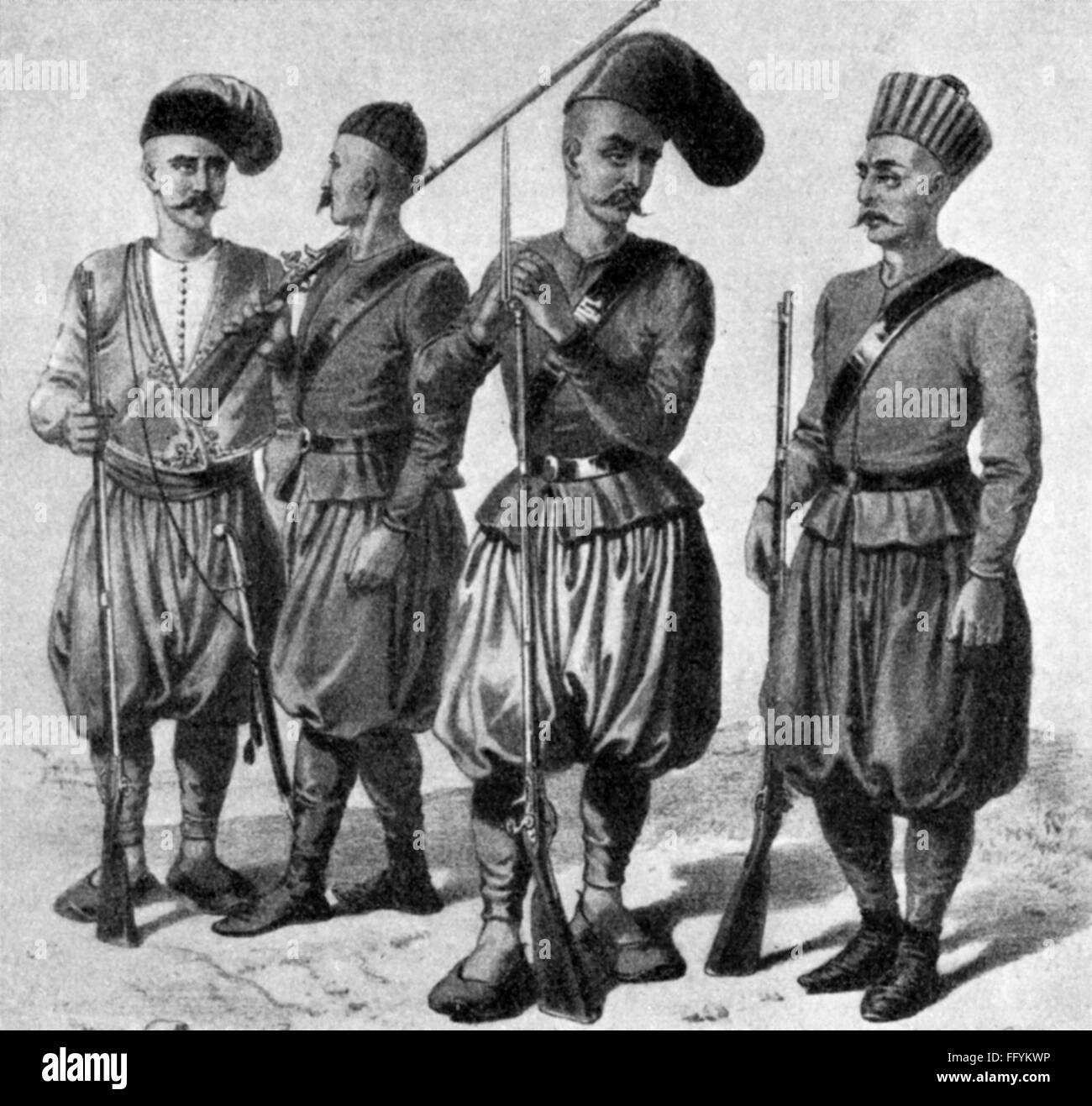 military, Ottoman Empire, infantryman, lithograph, circa 1835 Stock
