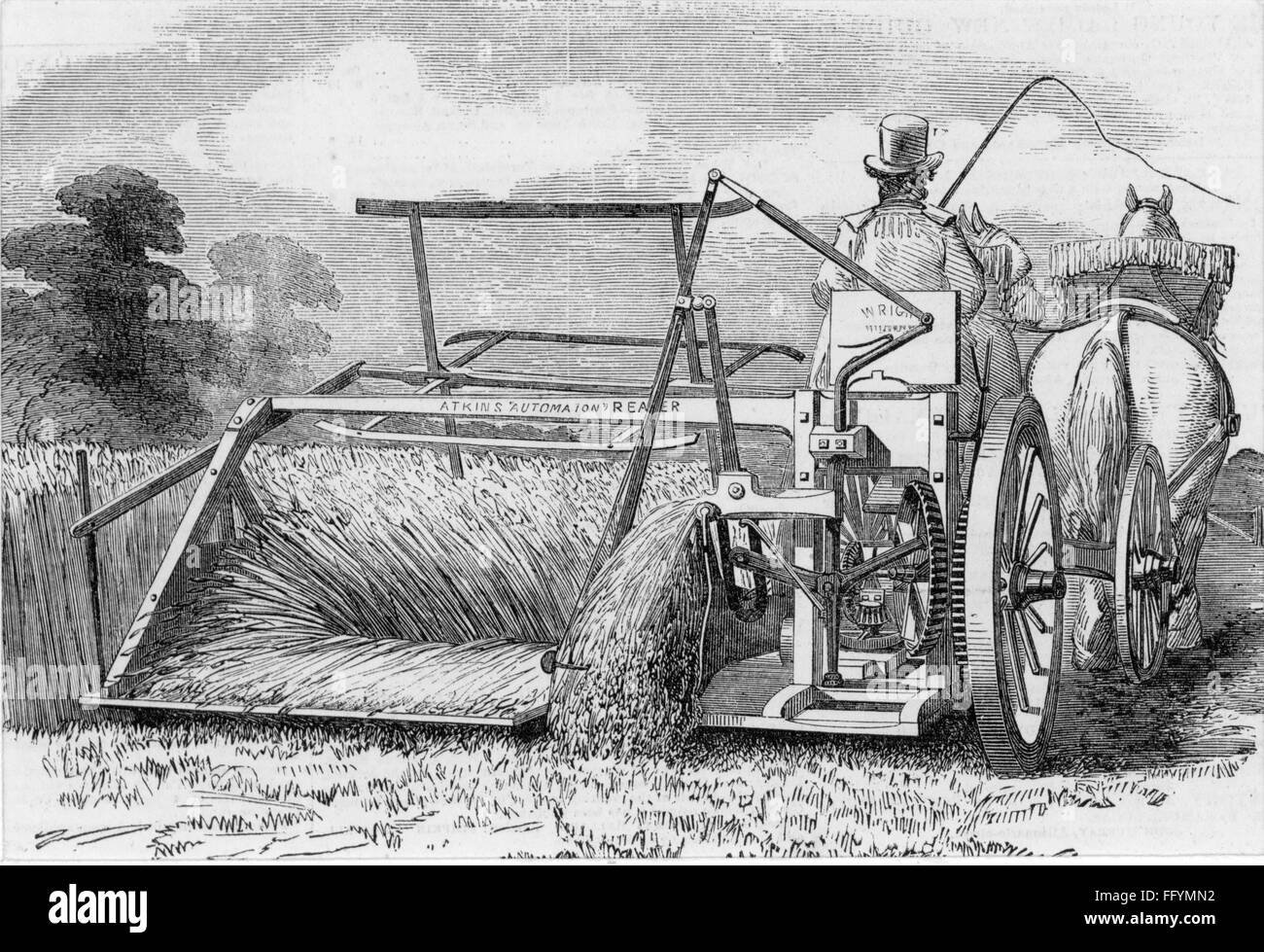 Reaping machine engraving hires stock photography and images Alamy