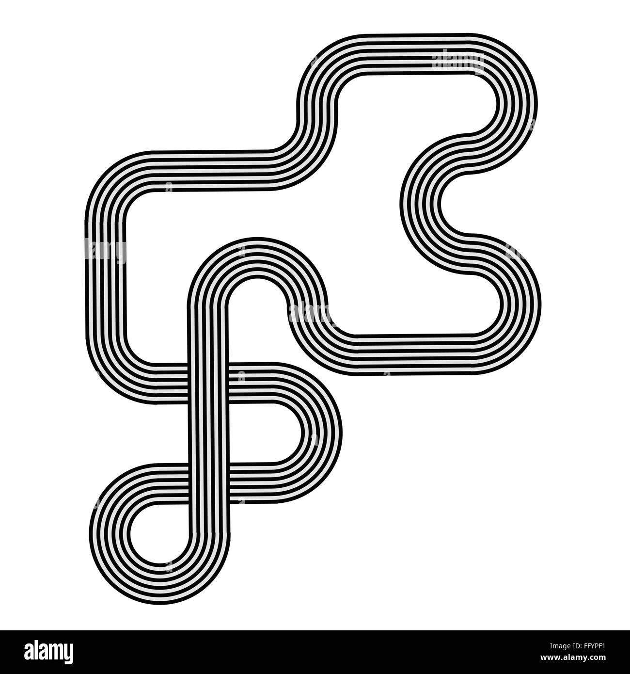 Black White Striped Line Symbol Stock Photo Alamy