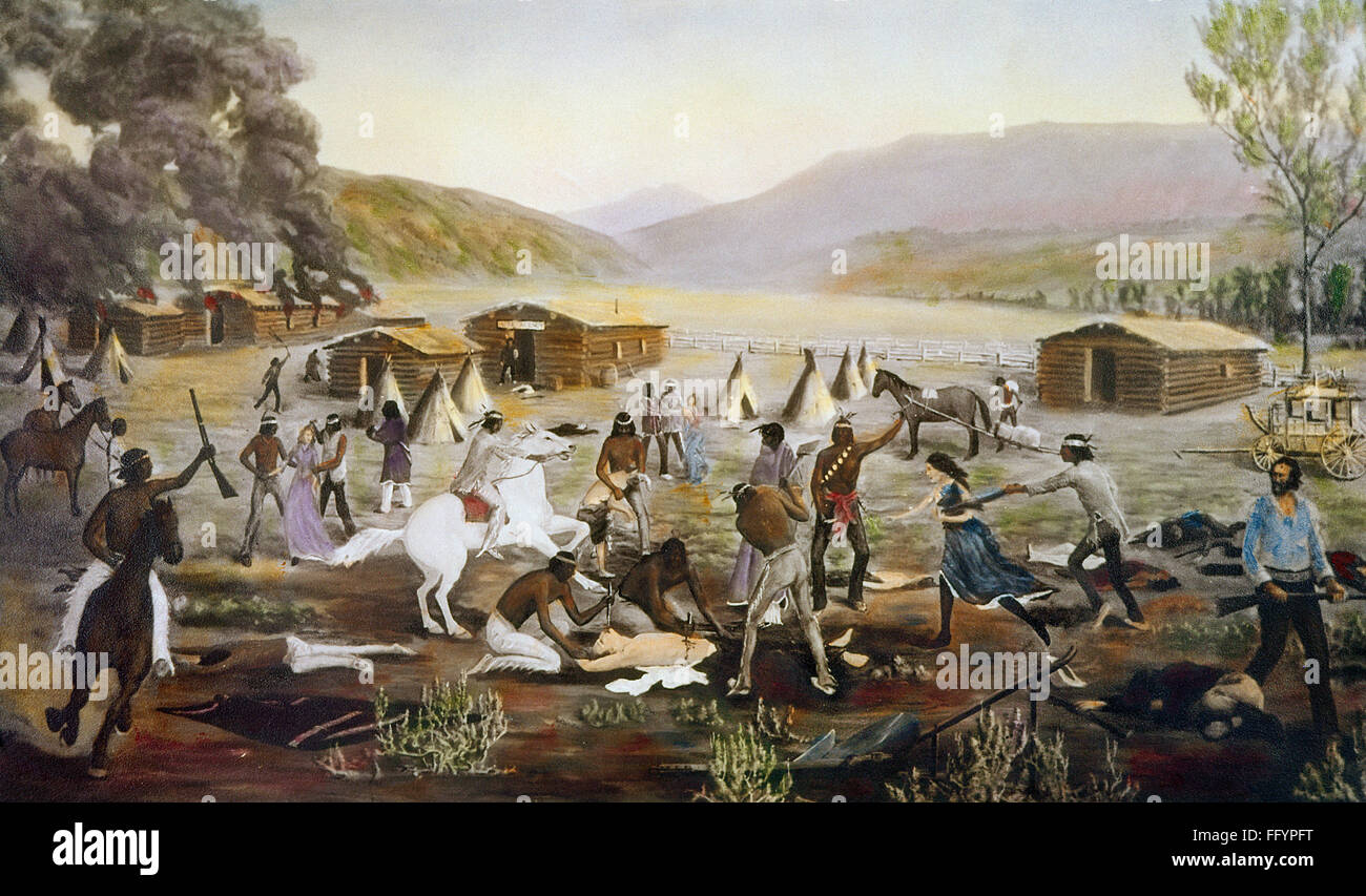 MEEKER MASSACRE, 1879. /nThe Meeker Massacre, carried out by Ute Native