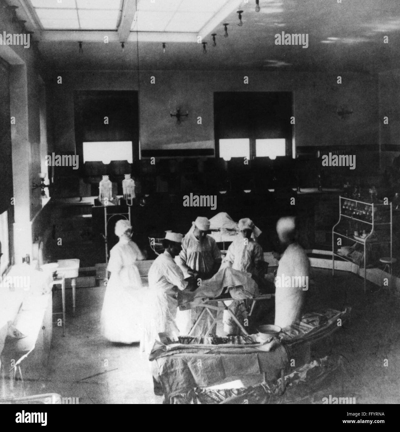 KINGS COUNTY HOSPITAL. /nInterior of the surgical theatre in the Kings