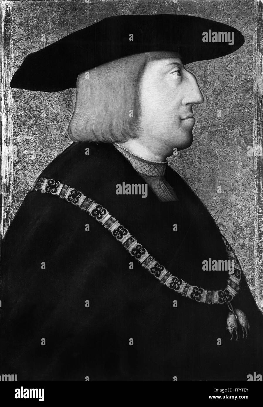 MAXIMILIAN I (1459-1519). /nHoly Roman Emperor, 1493-1519. Painting by Bernhard Strigel. Stock Photo