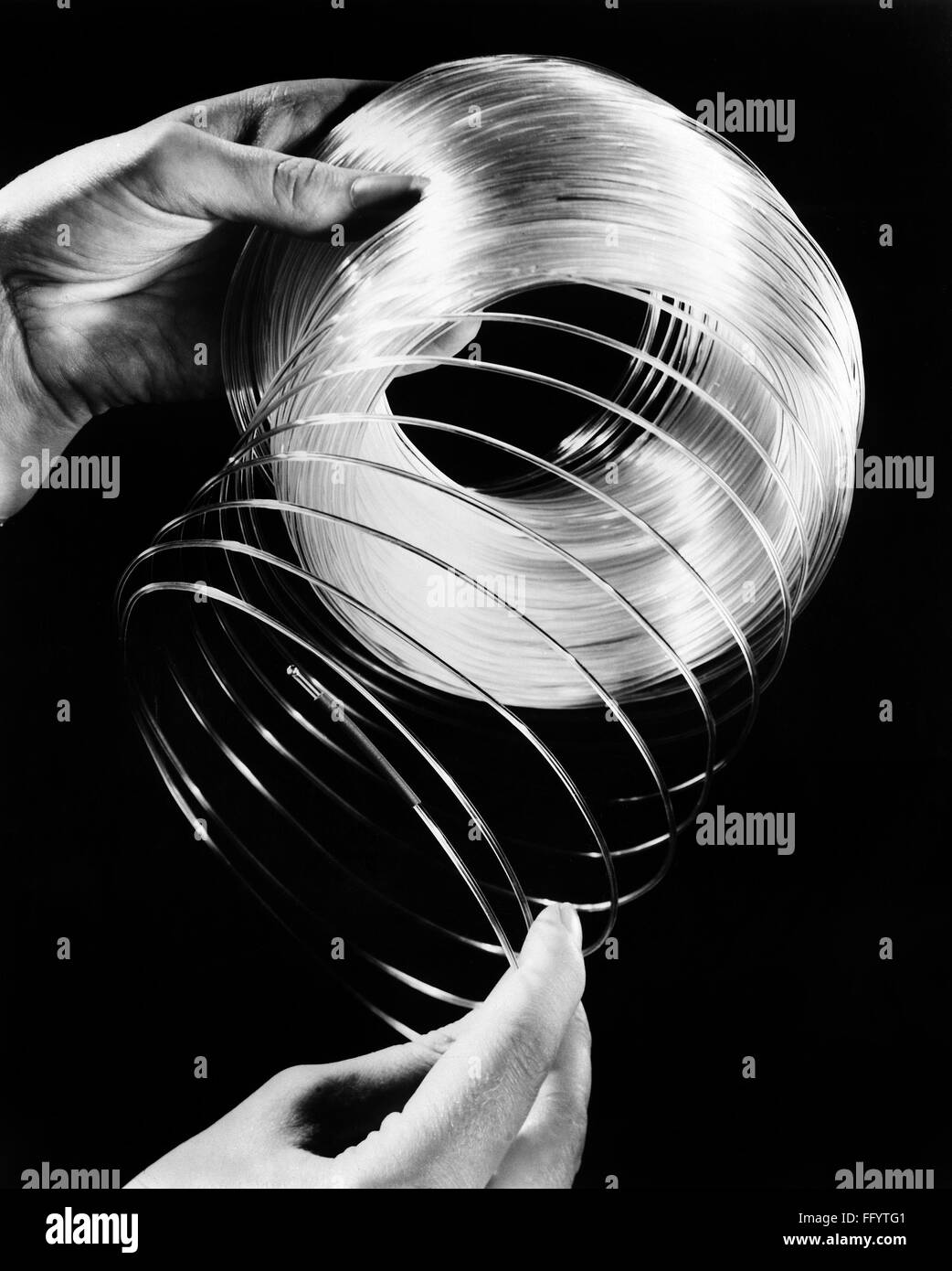 CORNING GLASS COIL. /nGlass capillary tube coil developed by Corning