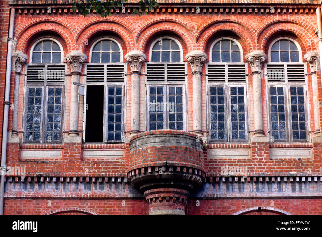 Windows Of Victoria Public Town Hall Madras Chennai Tamil Nadu India Stock Photo Alamy