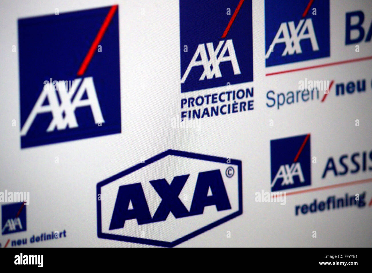 Markenname: 'Axa'. Stock Photo