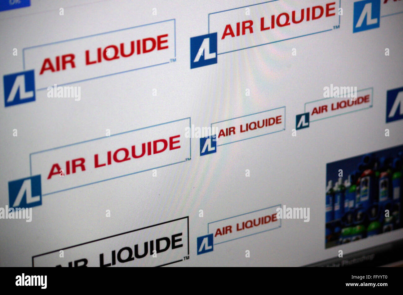Markenname: 'Air Liquide'. Stock Photo