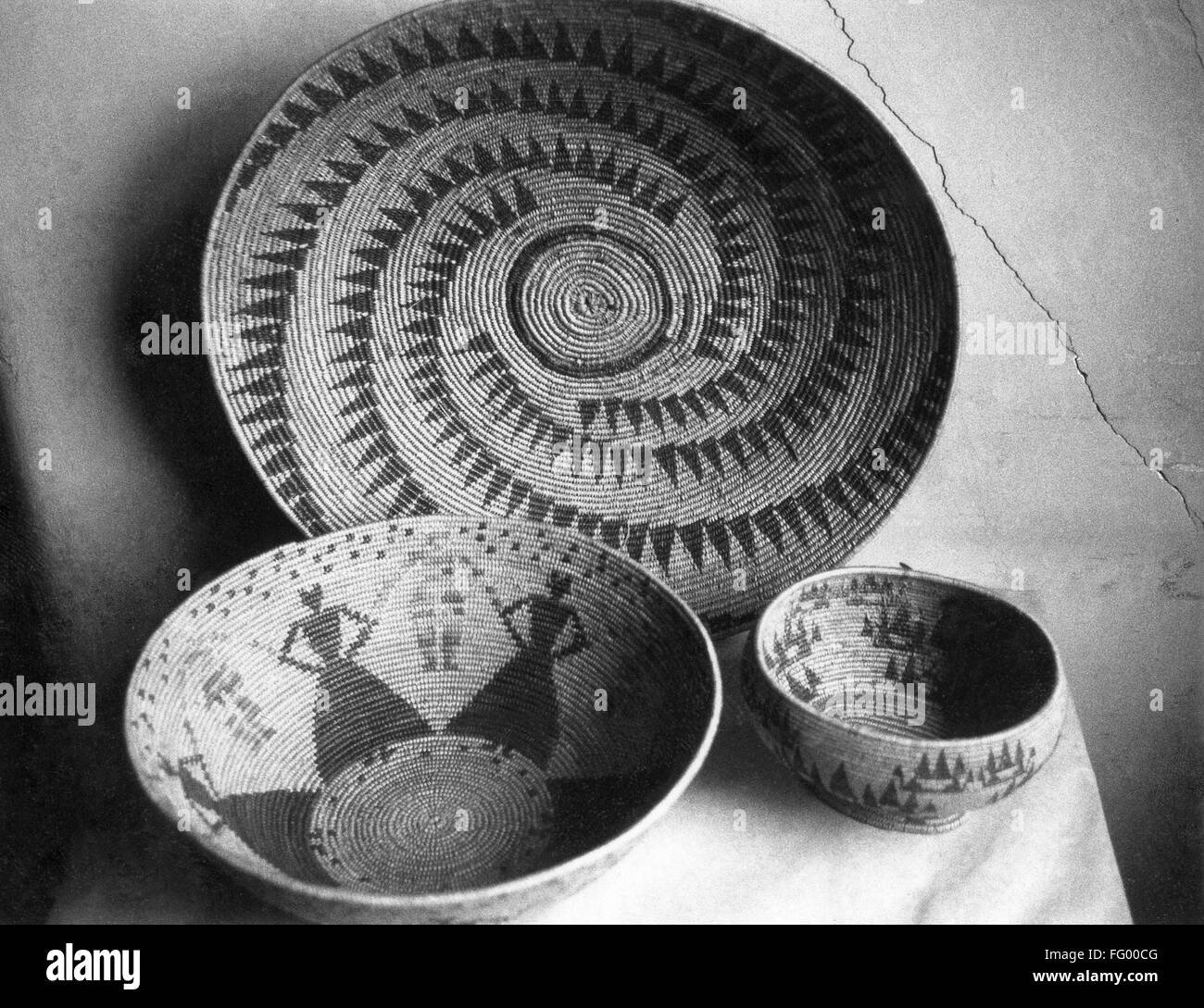 NATIVE AMERICAN BASKETS. /nCoiled baskets of California Native