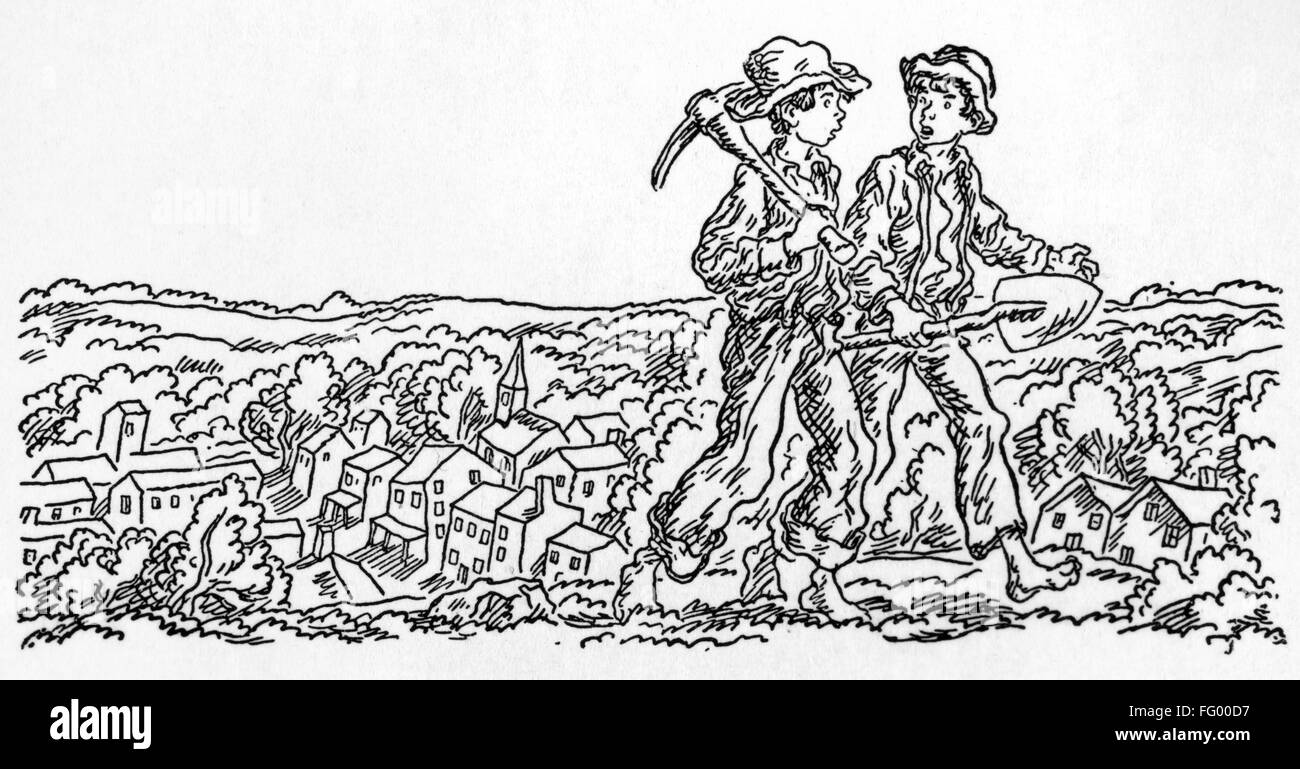 CLEMENS: TOM SAWYER. /nIllustration by Donald McKay for Mark Twain's 'The Adventures of Tom Sawyer,' 19th century. Stock Photo