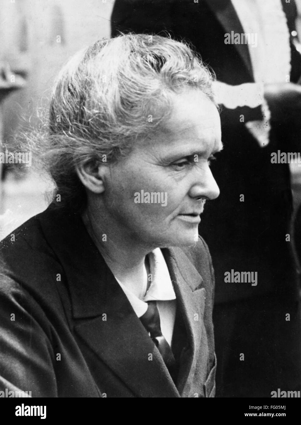 MARIE CURIE (1867-1934). /nMarie Sklodowska Curie. French (Polish-born) chemist. Photograph, 1934. Stock Photo
