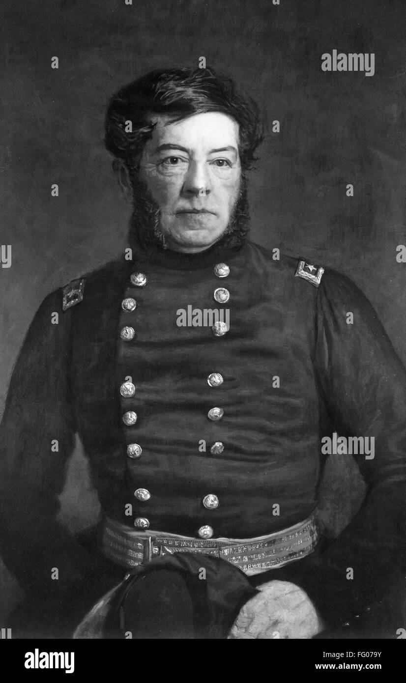 GEORGE CADWALADER /n(1806-1879). American army commander. Painting by ...