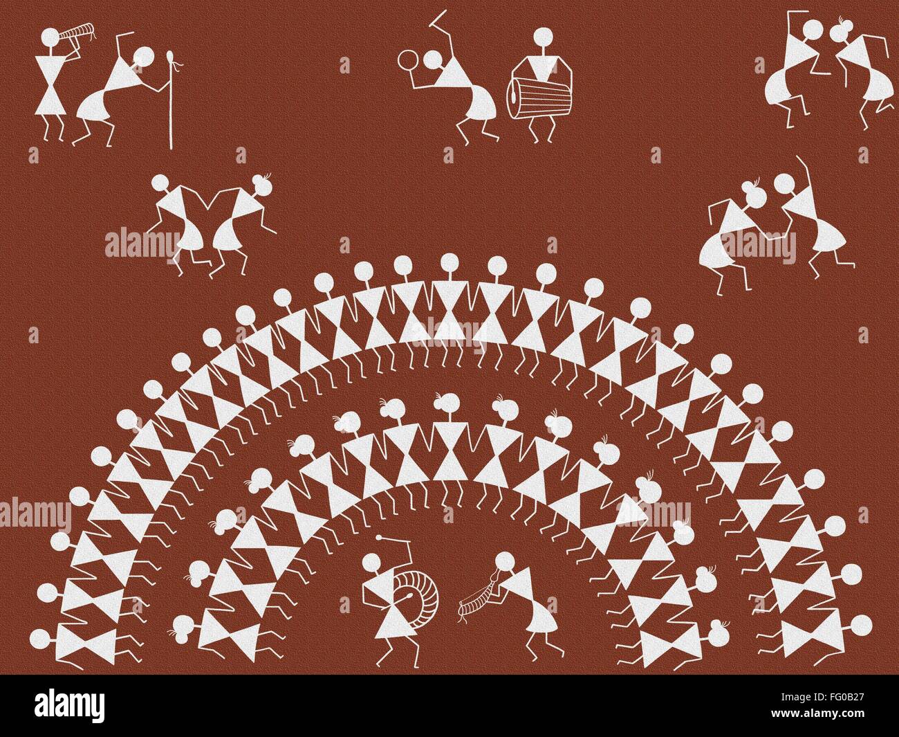 Warli paintings hi-res stock photography and images - Alamy
