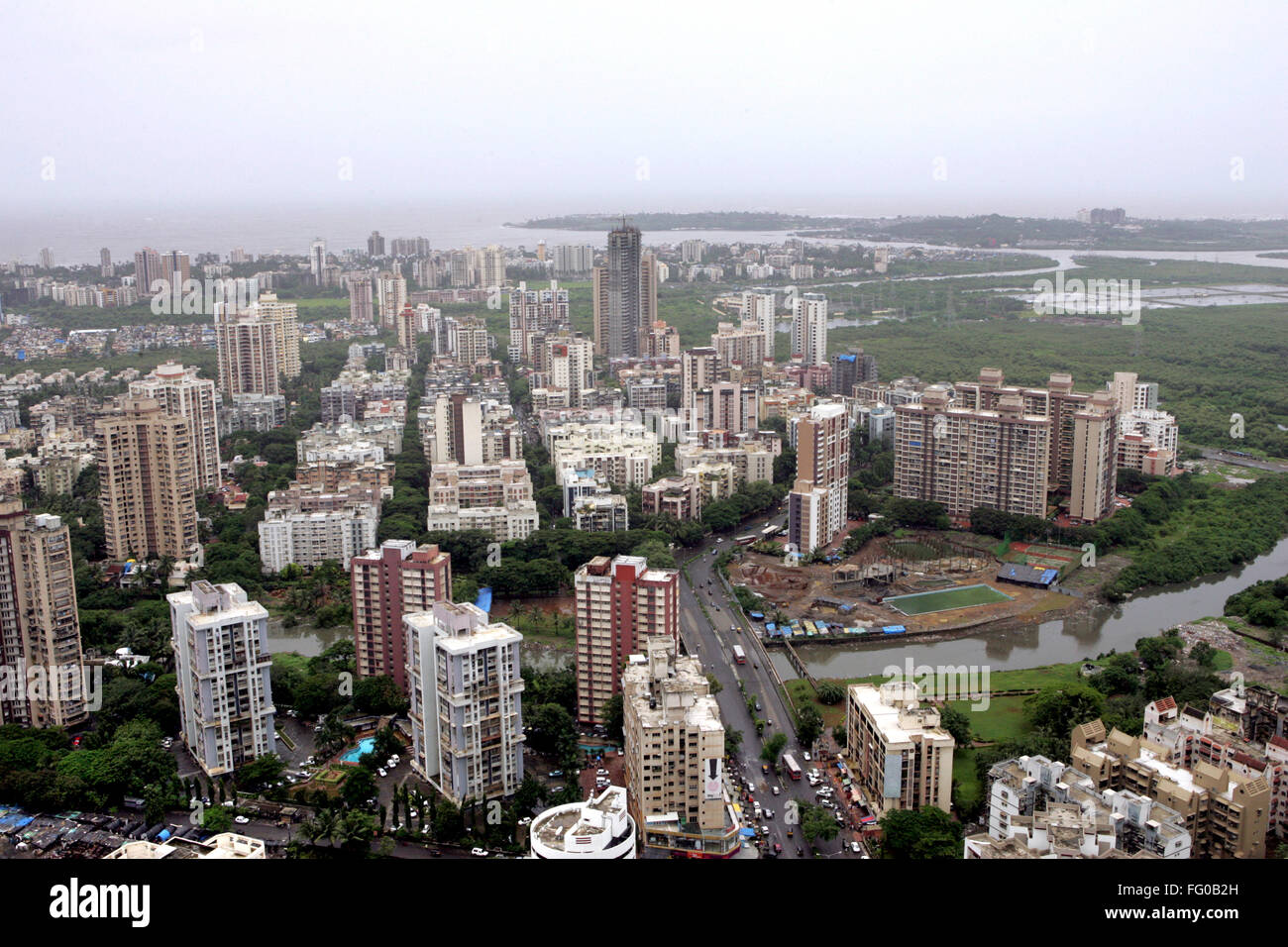 Aerial view of Andheri west in western suburb of Bombay Mumbai Maharashtra India Stock Photo Alamy