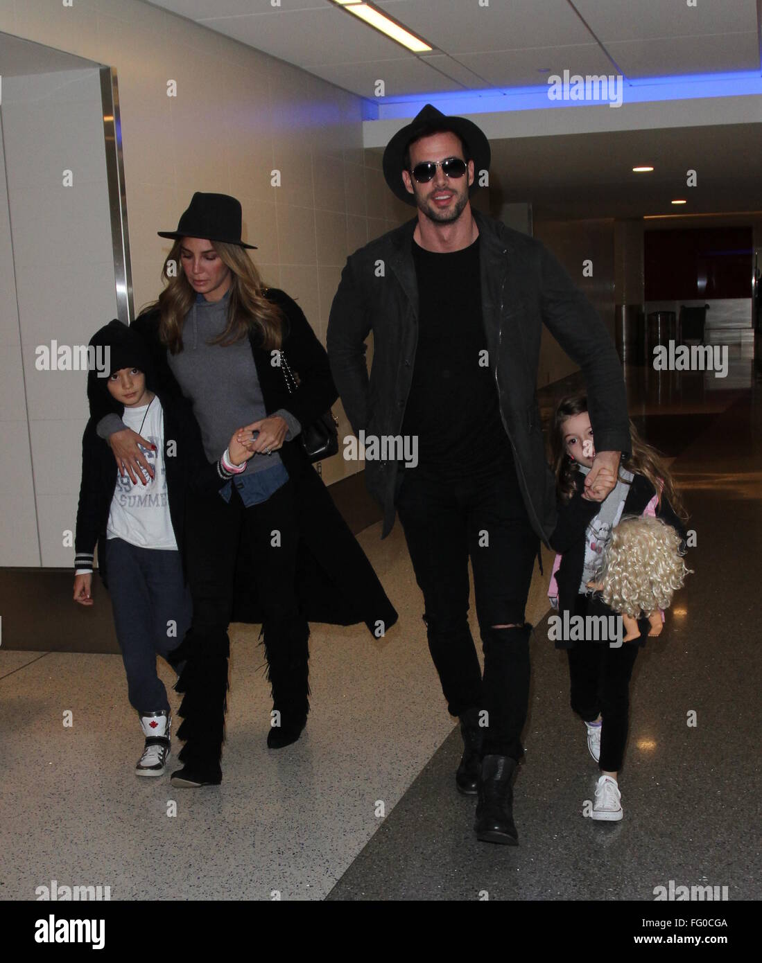 William Levy arrives at Los Angeles International Airport (LAX) with Elizabeth  Gutierrez and their children, Christopher and Kailey Featuring: William Levy,  Elizabeth Gutiérrez, Christopher Alexander Levy, Kailey Alexandra Levy  Where: Los Angeles,