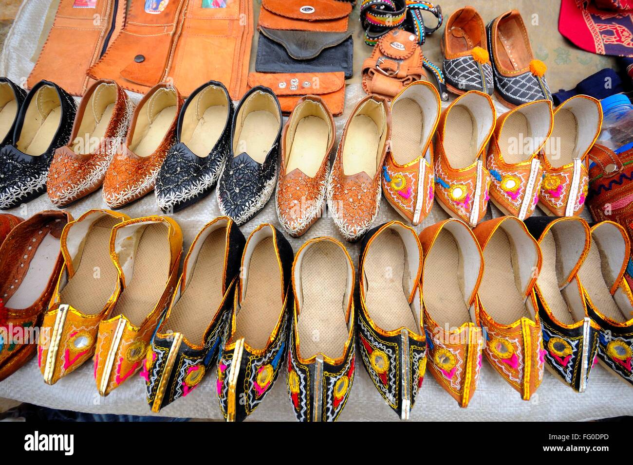 colourful leather shoes