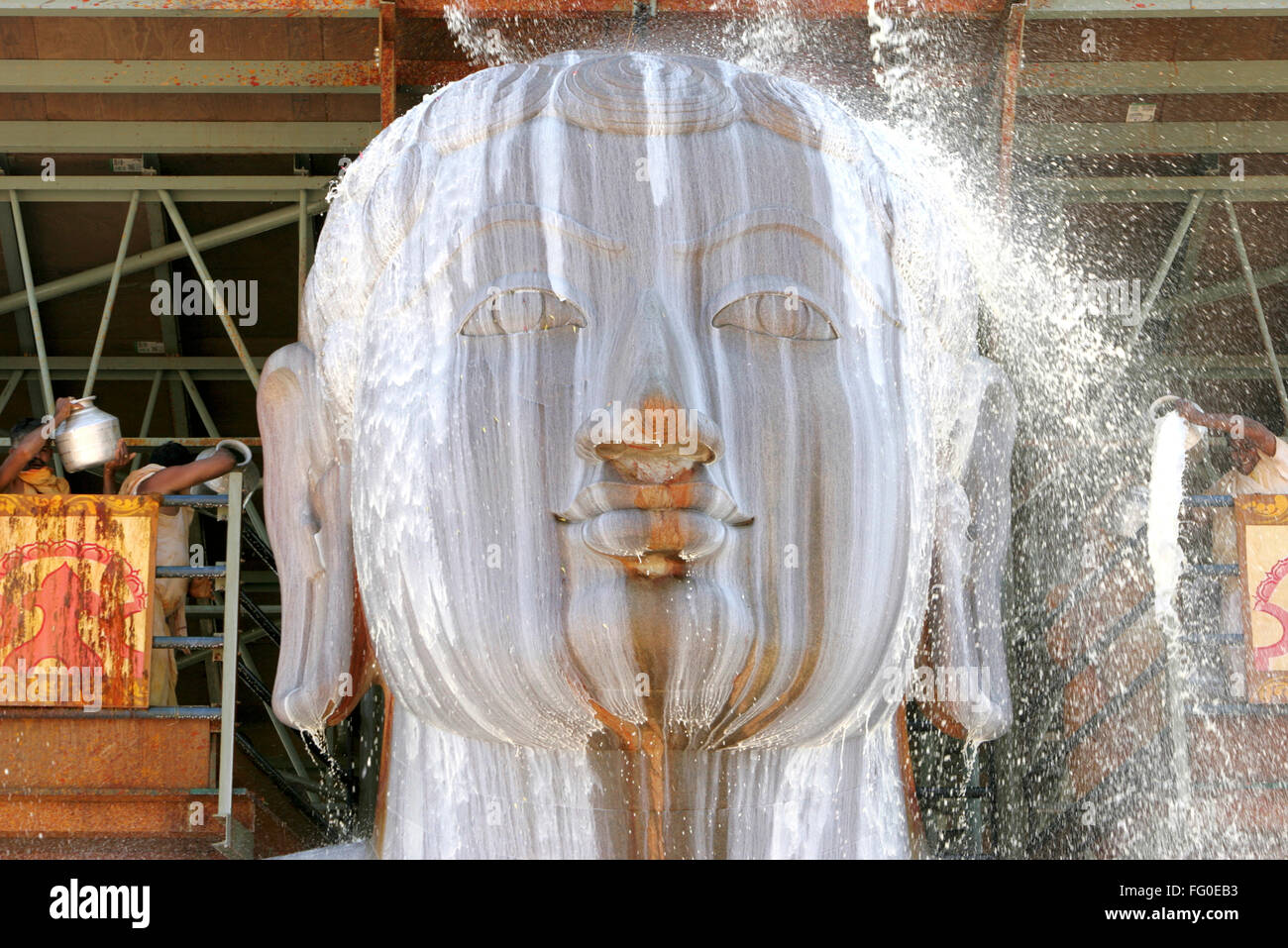 Milk pouring statue bhagwan saint gomateshwara bahubali