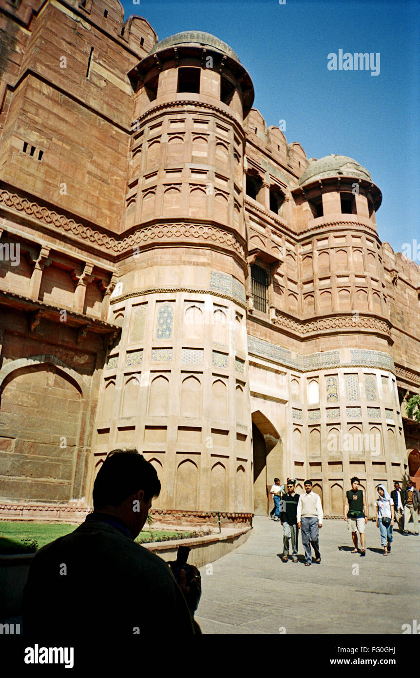 Entrance of Agra Fort , Agra , Uttar Pradesh , India Stock Photo