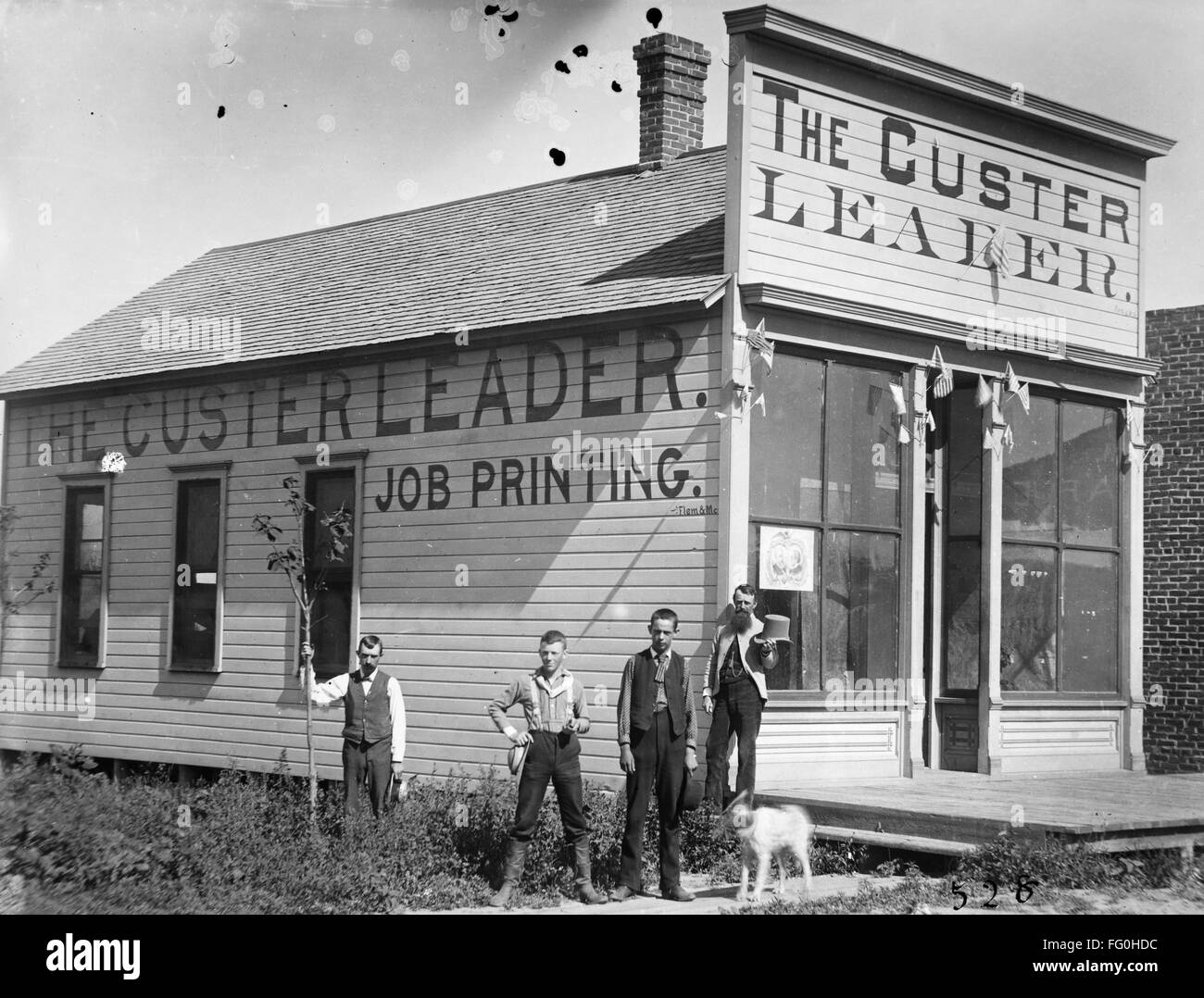 NEBRASKA PRINTING OFFICE. /nPrinting office of the 'Custer Leader