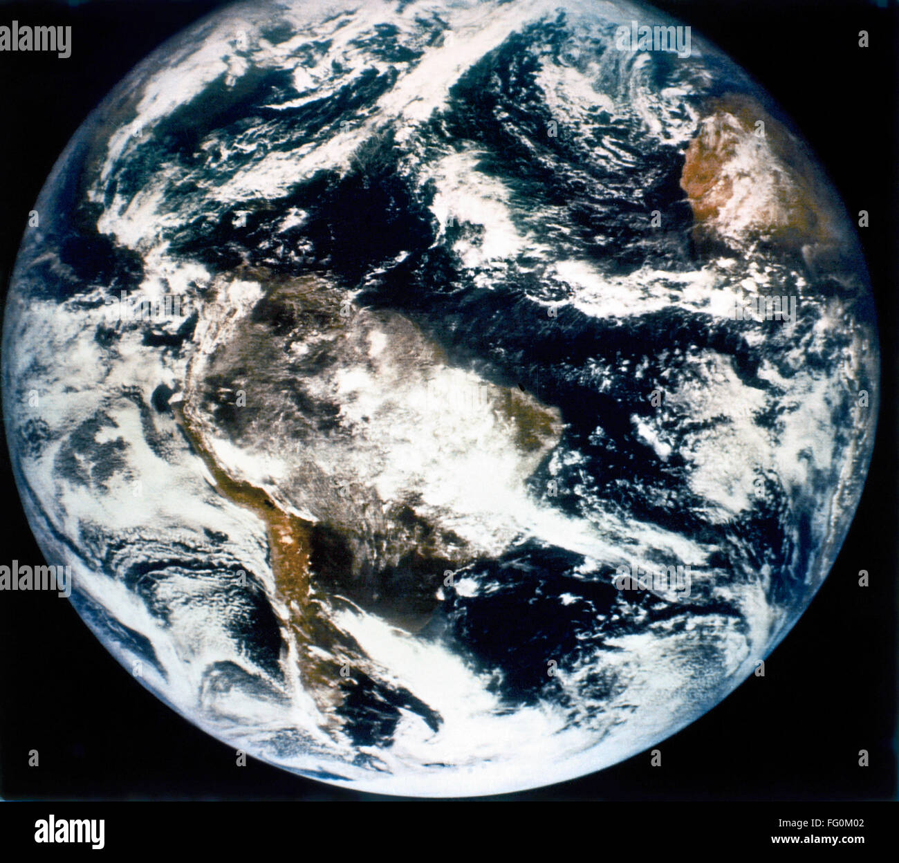 EARTH, 1967. /nA view of Earth, transmitted by satellite, 1967. Stock Photo